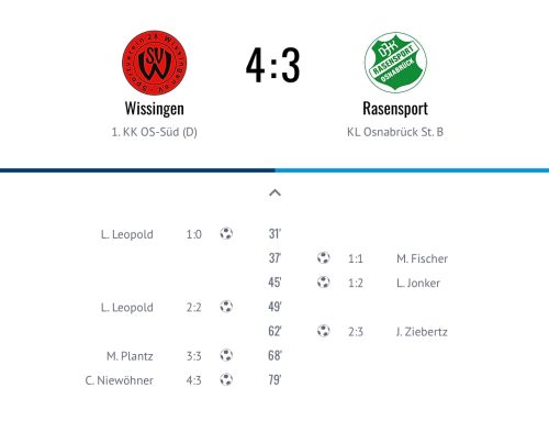 Wissingen stürmt ins Achtelfinale